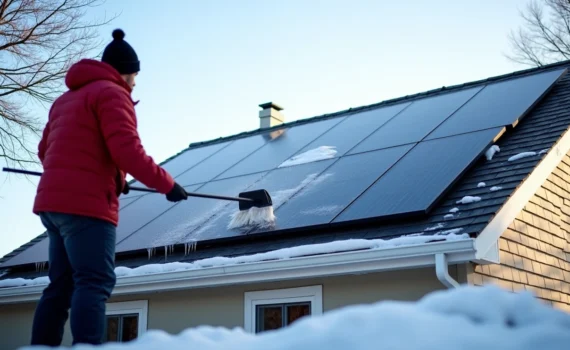 How to Clean Snow Off Solar Panels